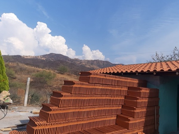 Estiba de teja de caña