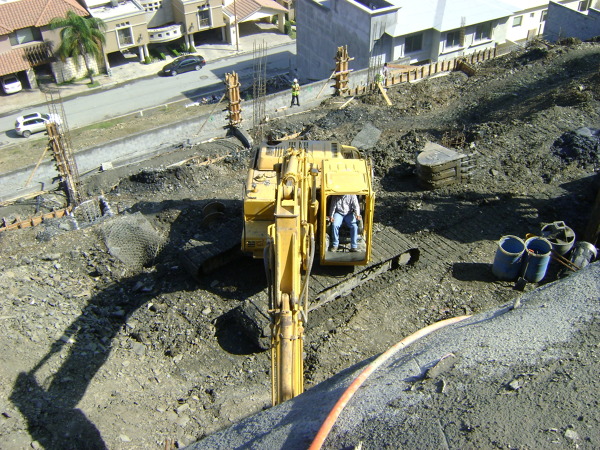 Excavación para terraplén.