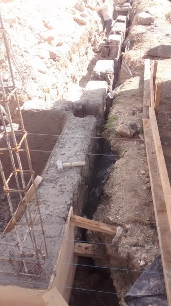 Detalles De La Cimentación Del Muro De Piedra Construcción De Muros