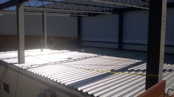 montaje de lamina losacero de entrepiso