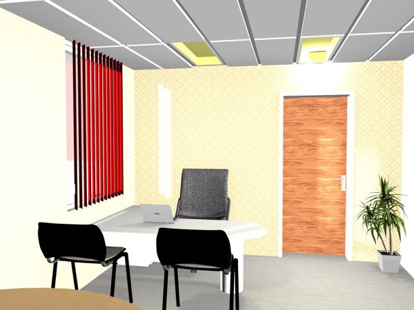 Perspectiva de oficina de gerencia.