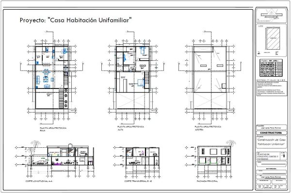 Foto: Plano Arquitectonico Casa Aguilar de Duarq #349146 - Habitissimo