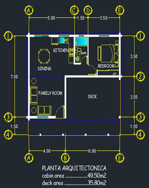Plano de cabaña