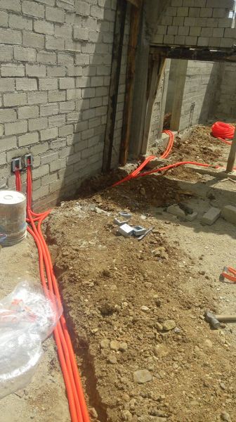 preparación para instalación electrica