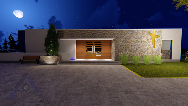 Renderizado del Velatorio Municipal de Altamira