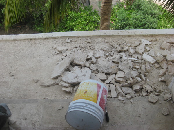 RETIRO DE MARMOL VIEJO Y FIRME CON FILTRACIONES