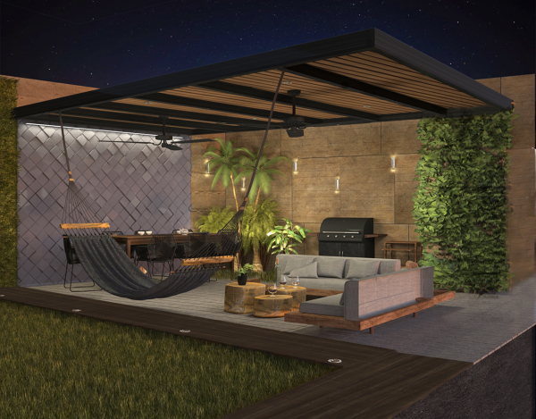 Terraza de noche
