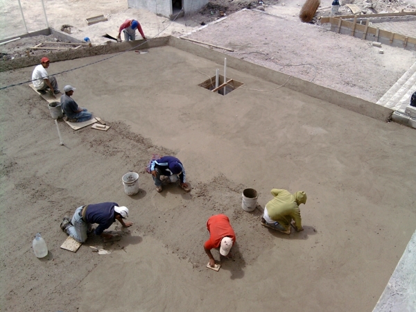 Vaciado de concreto hidráulico.