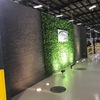 construcción muro de exhibición