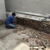 Demolición de muro existente y excavación para cimentación