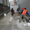 Demolición de muro existente y excavación para cimentación