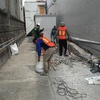 Demolición de muro existente y excavación para cimentación