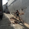 Demolición de muro existente y excavación para cimentación