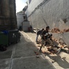 Demolición de muro existente y excavación para cimentación