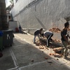 Demolición de muro existente y excavación para cimentación