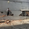Demolición de muro existente y excavación para cimentación