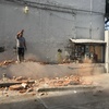 Demolición de muro existente y excavación para cimentación
