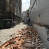 Demolición de muro existente y excavación para cimentación