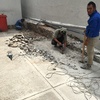 Demolición de muro existente y excavación para cimentación