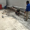 Demolición de muro existente y excavación para cimentación