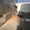 Demolición de muro existente y excavación para cimentación