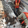 Demolición de muro existente y excavación para cimentación