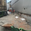 Demolición de muro existente y excavación para cimentación