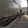Demolición de muro existente y excavación para cimentación