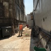 Demolición de muro existente y excavación para cimentación
