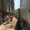 Demolición de muro existente y excavación para cimentación