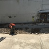 Demolición de muro existente y excavación para cimentación