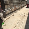 Demolición de muro existente y excavación para cimentación