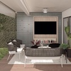Diseño de sala y mueble de TV