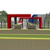 Fachada del acceso al predio