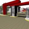 Fachada del acceso al predio