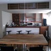 Hechura de rejilla de madera para mini split, hechura de cantina y mesa 