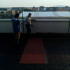 Impermeabilización con Prefabricado Copernit Italiano con gravilla roja en Azotea de Edificio.