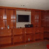mueble de madera para estudio y sala de tv