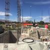 Preparación para colocar muros de primer nivel