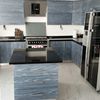 Remodelación cocina con isla en negro san gabriel