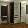 Render 3D closet puertas color negro-interior Tzalam