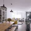 Salón alargado de estilo nórdico