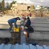 Trabajos de soldadura en la estructura
