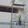 Utilizando todos los accesos del andamio