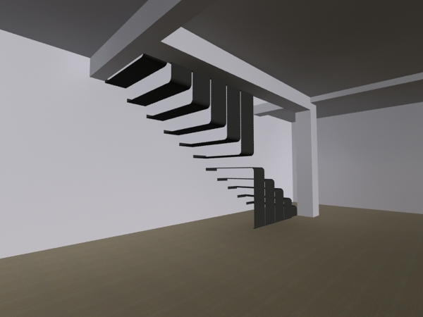 ¿Escalera con rampa de hormigón o sin?