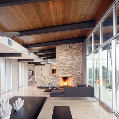 Plafon de madera con vigas aparentes - Ahuehuetes Anahuac, Miguel