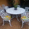 Flete de mesa y 8 sillas para jardín de aluminio
